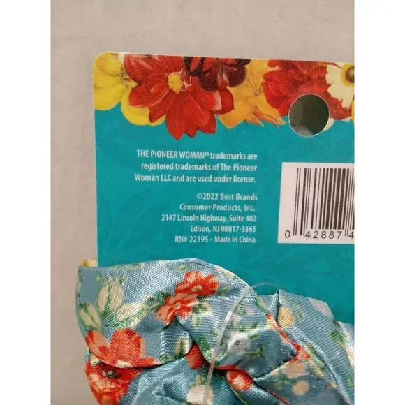 Pioneer Woman Hair Ties Pack of 8 Floral Scrunchie BRAND NEW MULTICOLOR - Picture 4 of 8